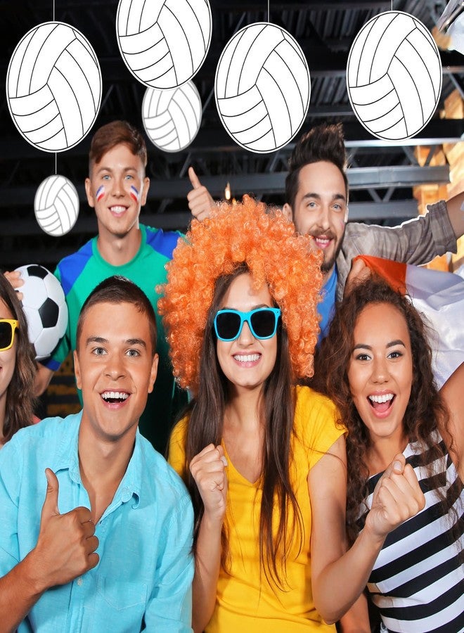 Weekgrat 36 Pcs Volleyball Decoration for Party Bump Spike Volleyball Silhouette Poster Board Decoration Paper Cutting DIY Baby Shower Birthday Large Party Essentials(7.75 Inch,Classic,White) - Image 5